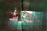 Paul Klee stridsscen i den fantastiska komiska operan oil painting